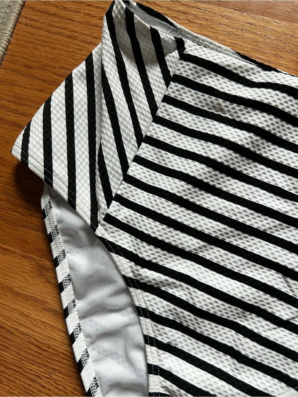 Sea Level Swim Black & White Striped High-Waist Bikini